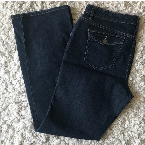 Daisy Fuentes Denim - DAISEY FUENTES | Wide Leg Trouser Dark Wash Jeans